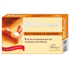 ТЕСТ SOLO minі- набір з 5 смужок для визначення овуляції + тест для визначення вагітності №5+1